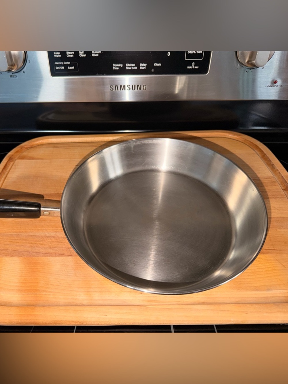 10 inch Stainless Steel Frying Pan with Black Handle